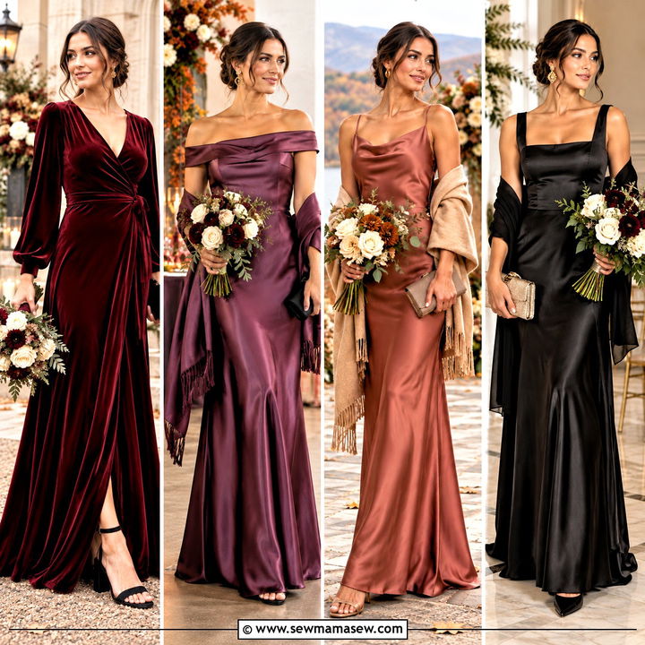 20 Bridesmaid Dresses Fall Colors for a Romantic Wedding