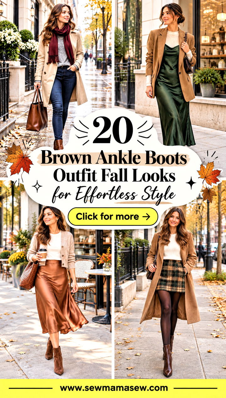 20 Brown Ankle Boots Outfit Fall Looks for Effortless Style - 20 Brown Ankle Boots Outfit Fall Looks for Effortless Style