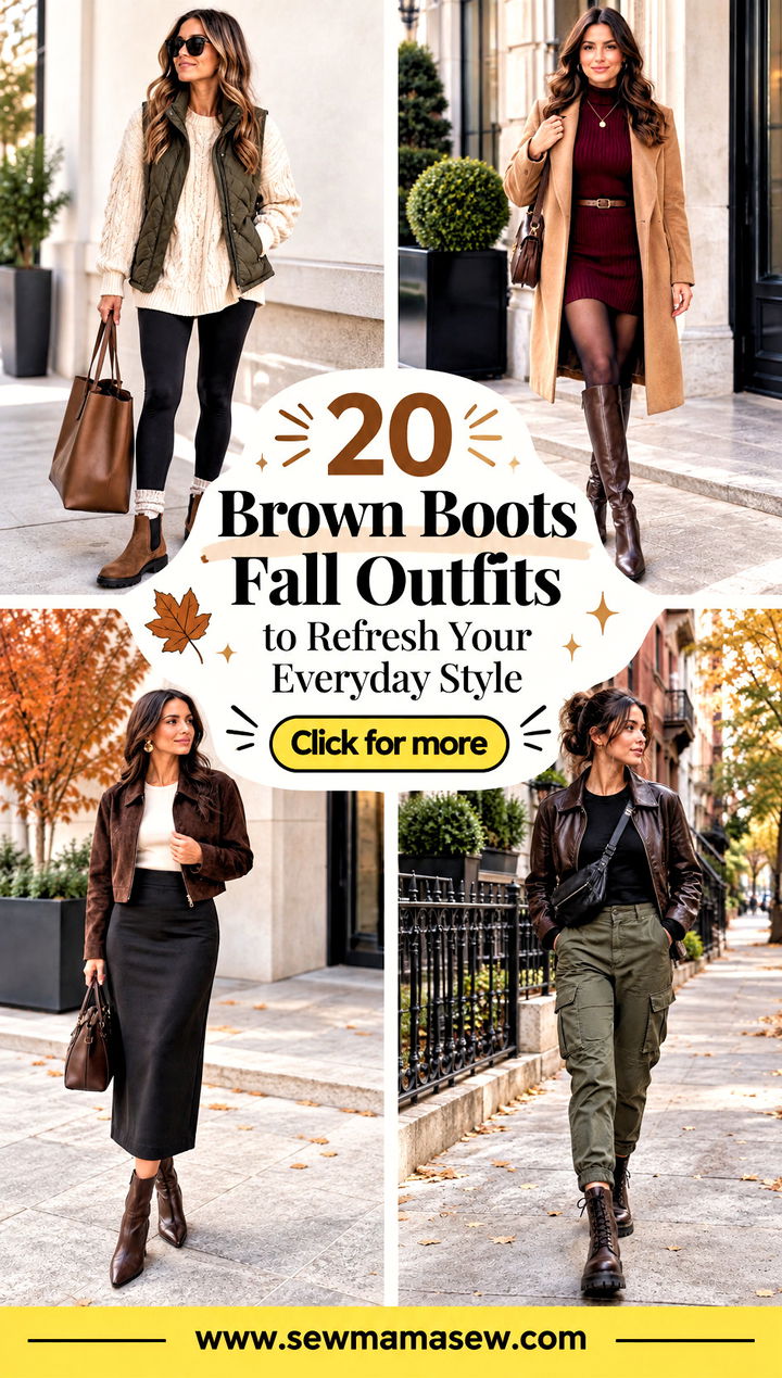 20 Brown Boots Fall Outfits to Refresh Your Everyday Style - 20 Brown Boots Fall Outfits to Refresh Your Everyday Style