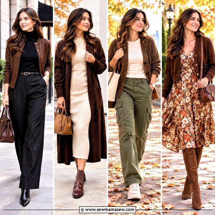 20 Brown Cardigan Outfit Fall Ideas for Cozy Everyday Chic