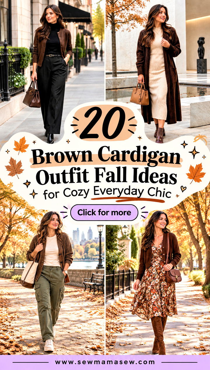 20 Brown Cardigan Outfit Fall Ideas for Cozy Everyday Chic - 20 Brown Cardigan Outfit Fall Ideas for Cozy Everyday Chic