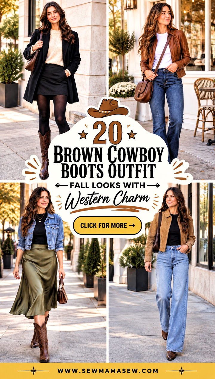 20 Brown Cowboy Boots Outfit Fall Looks With Western Charm - 20 Brown Cowboy Boots Outfit Fall Looks With Western Charm