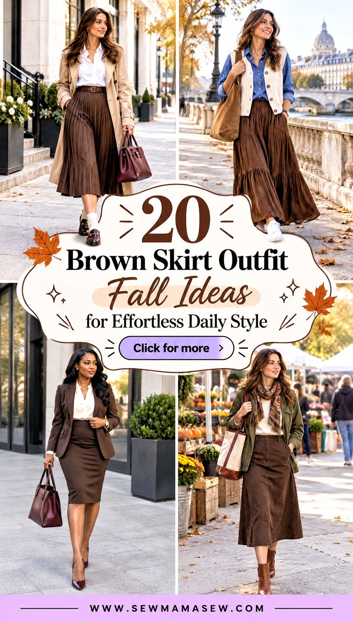 20 Brown Skirt Outfit Fall Ideas for Effortless Daily Style - 20 Brown Skirt Outfit Fall Ideas for Effortless Daily Style