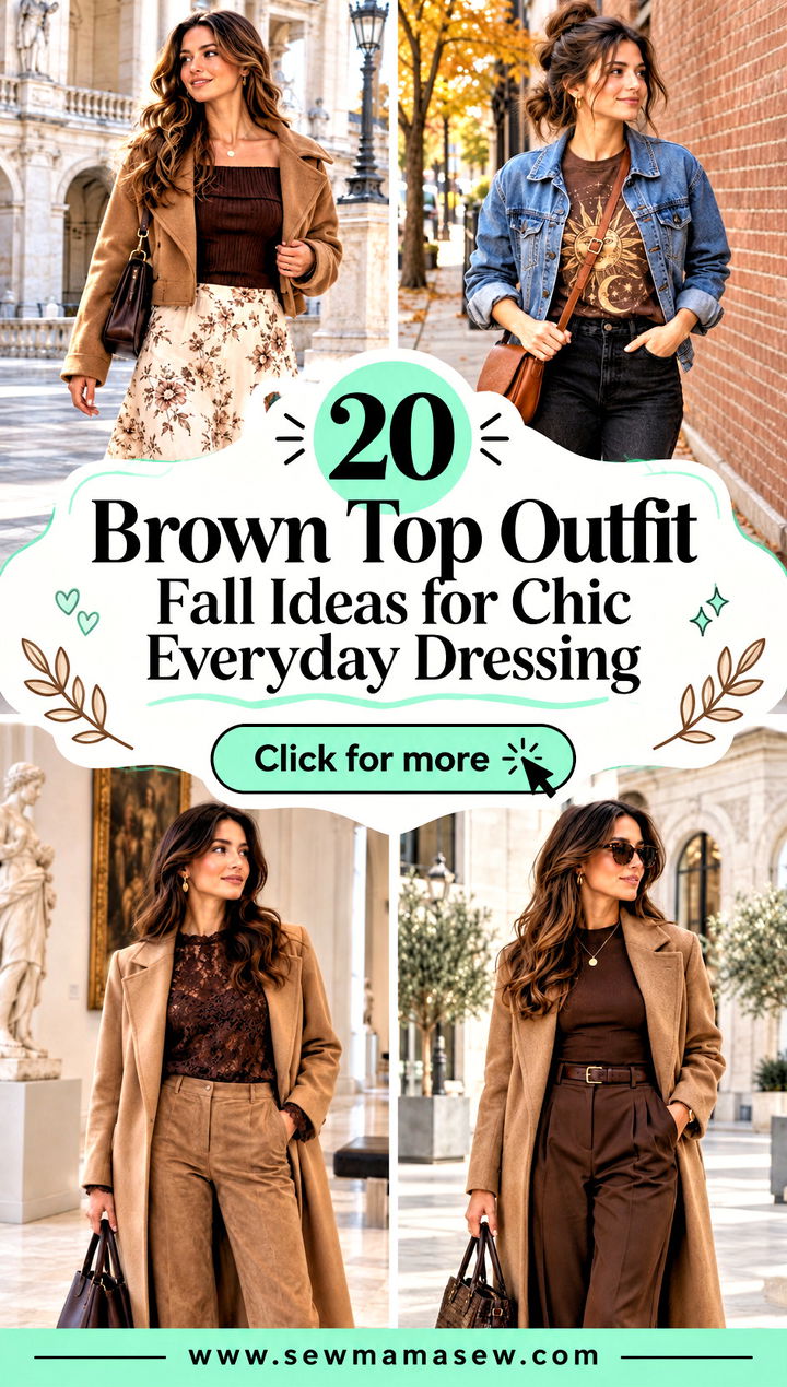 20 Brown Top Outfit Fall Ideas for Chic Everyday Dressing - 20 Brown Top Outfit Fall Ideas for Chic Everyday Dressing