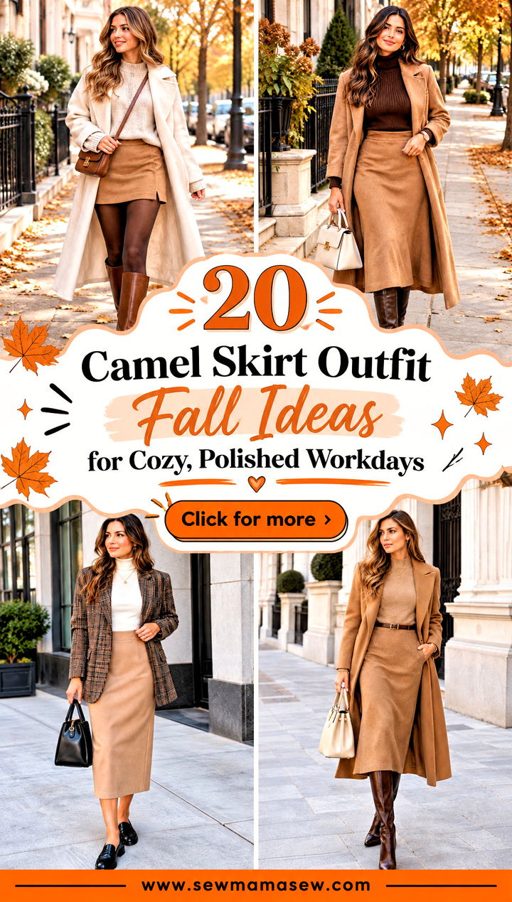 20 Camel Skirt Outfit Fall Ideas for Cozy Polished Workdays - 20 Camel Skirt Outfit Fall Ideas for Cozy, Polished Workdays