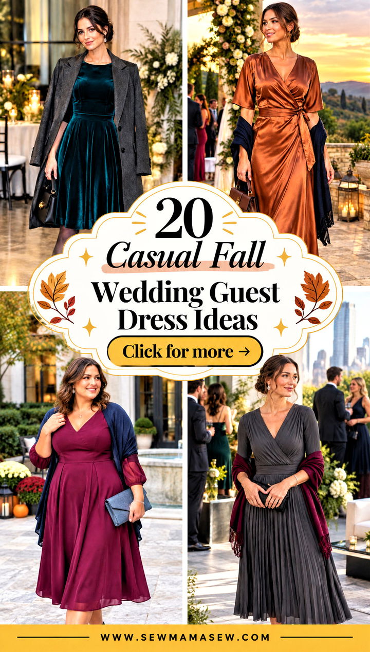 20 Casual Fall Wedding Guest Dress Ideas Charming Looks - 20 Casual Fall Wedding Guest Dress Ideas: Charming Looks
