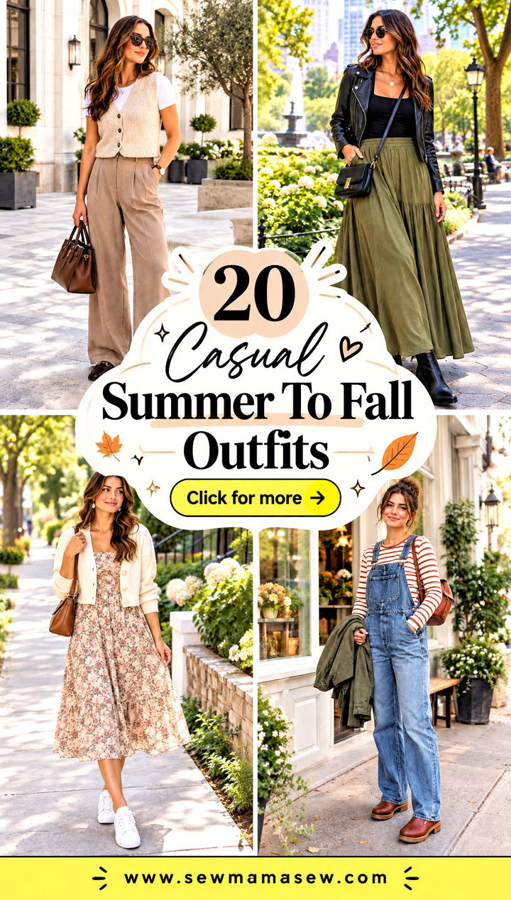 20 Casual Summer To Fall Outfits Clever Layers to Try - 20 Casual Summer To Fall Outfits: Clever Layers to Try