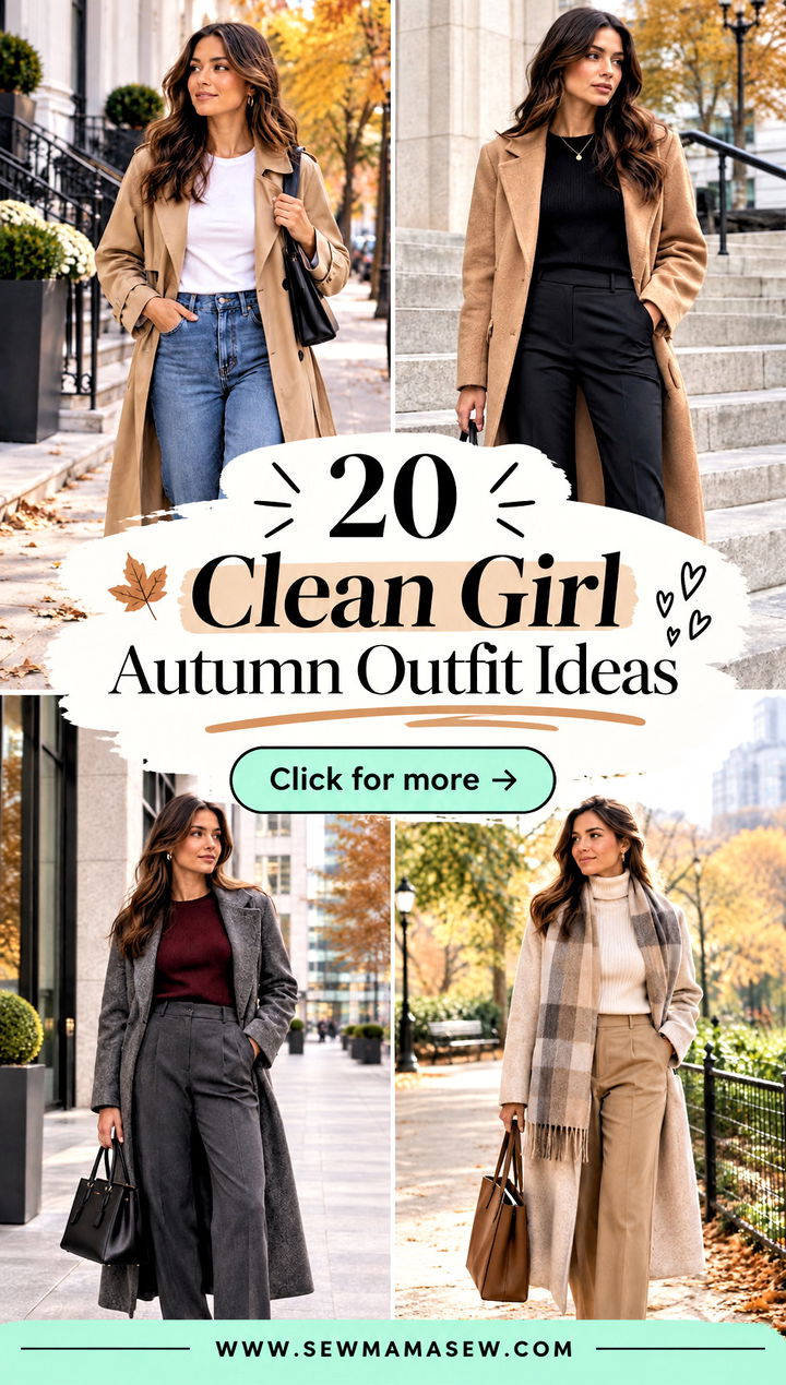 20 Clean Girl Autumn Outfit Ideas for Fresh Minimal Style - 20 Clean Girl Autumn Outfit Ideas for Fresh Minimal Style