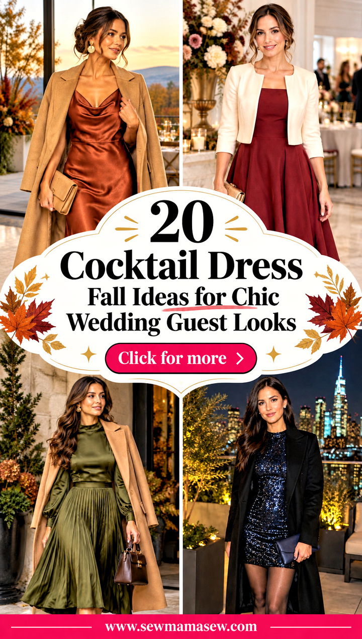 20 Cocktail Dress Fall Ideas for Chic Wedding Guest Looks - 20 Cocktail Dress Fall Ideas for Chic Wedding Guest Looks