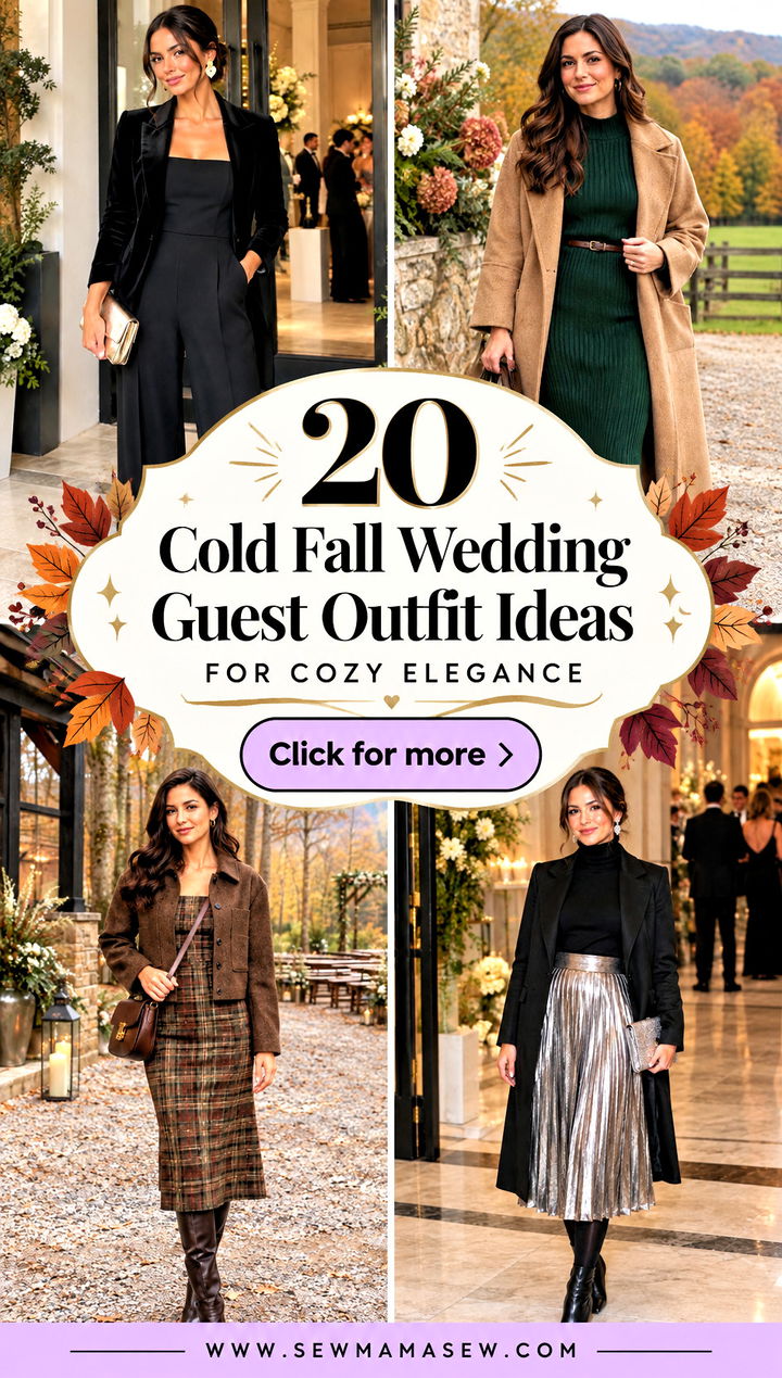 20 Cold Fall Wedding Guest Outfit Ideas for Cozy Elegance - 20 Cold Fall Wedding Guest Outfit Ideas for Cozy Elegance