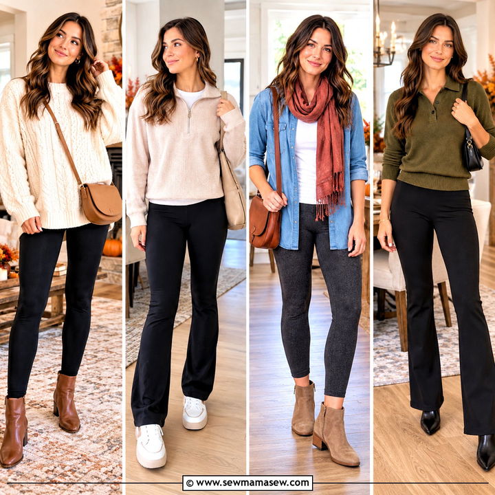 20 Comfy Thanksgiving Outfit Leggings: Cozy Dinner Looks
