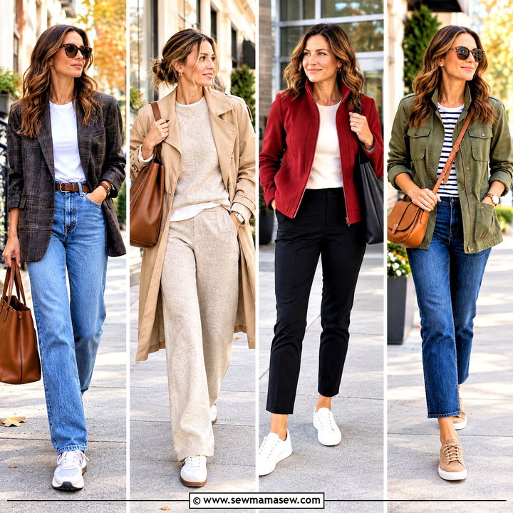 20 Cool Mom Outfits Fall: Easy Style for Busy School Days