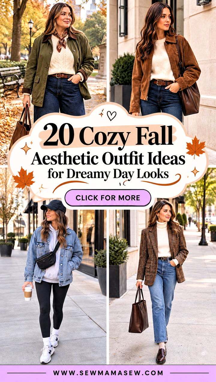 20 Cozy Fall Aesthetic Outfit Ideas for Dreamy Day Looks - 20 Cozy Fall Aesthetic Outfit Ideas for Dreamy Day Looks