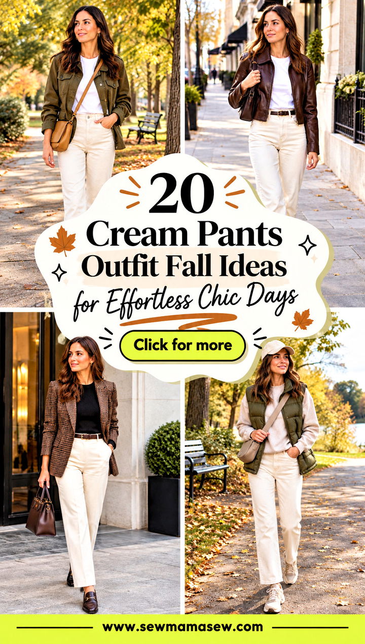 20 Cream Pants Outfit Fall Ideas for Effortless Chic Days - 20 Cream Pants Outfit Fall Ideas for Effortless Chic Days