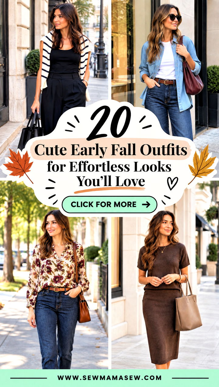 20 Cute Early Fall Outfits for Effortless Looks Youll Love - 20 Cute Early Fall Outfits for Effortless Looks You'll Love