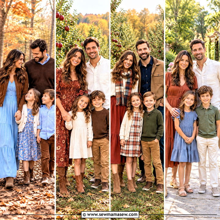 20 Cute Fall Family Photo Outfits for Warm, Lovely Portraits