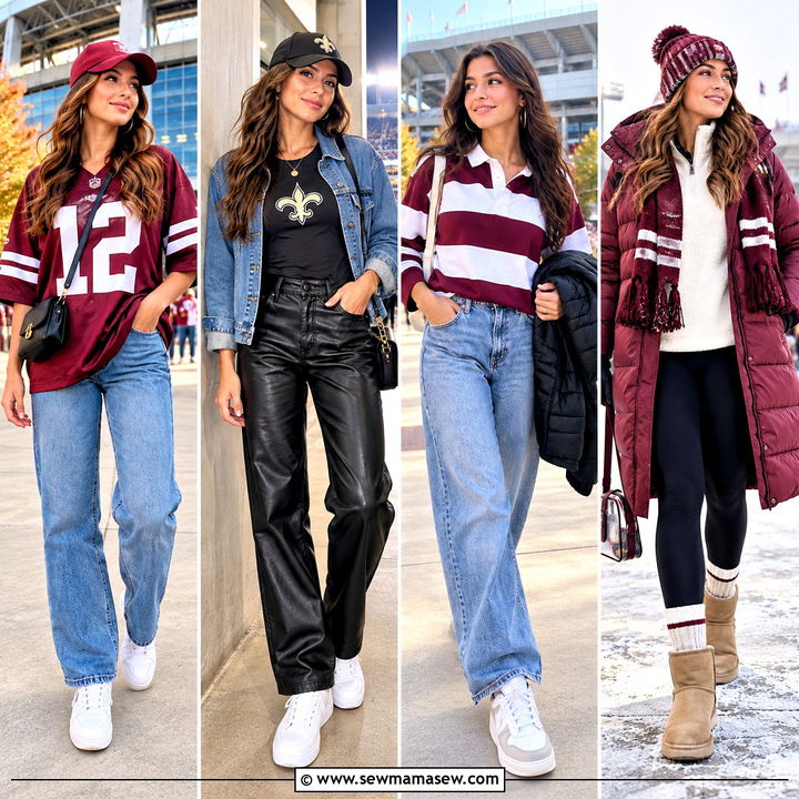20 Cute Fall Football Game Outfits for Cozy Game-Day Style