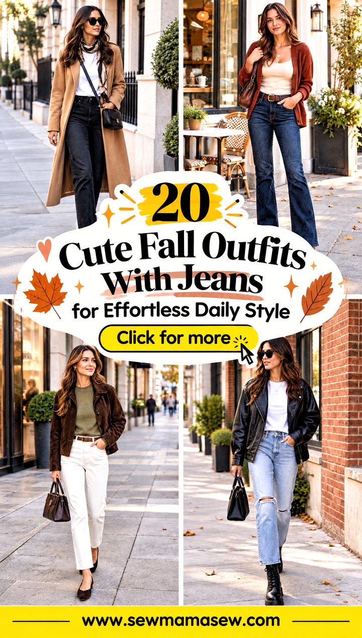 20 Cute Fall Outfits With Jeans for Effortless Daily Style - 20 Cute Fall Outfits With Jeans for Effortless Daily Style