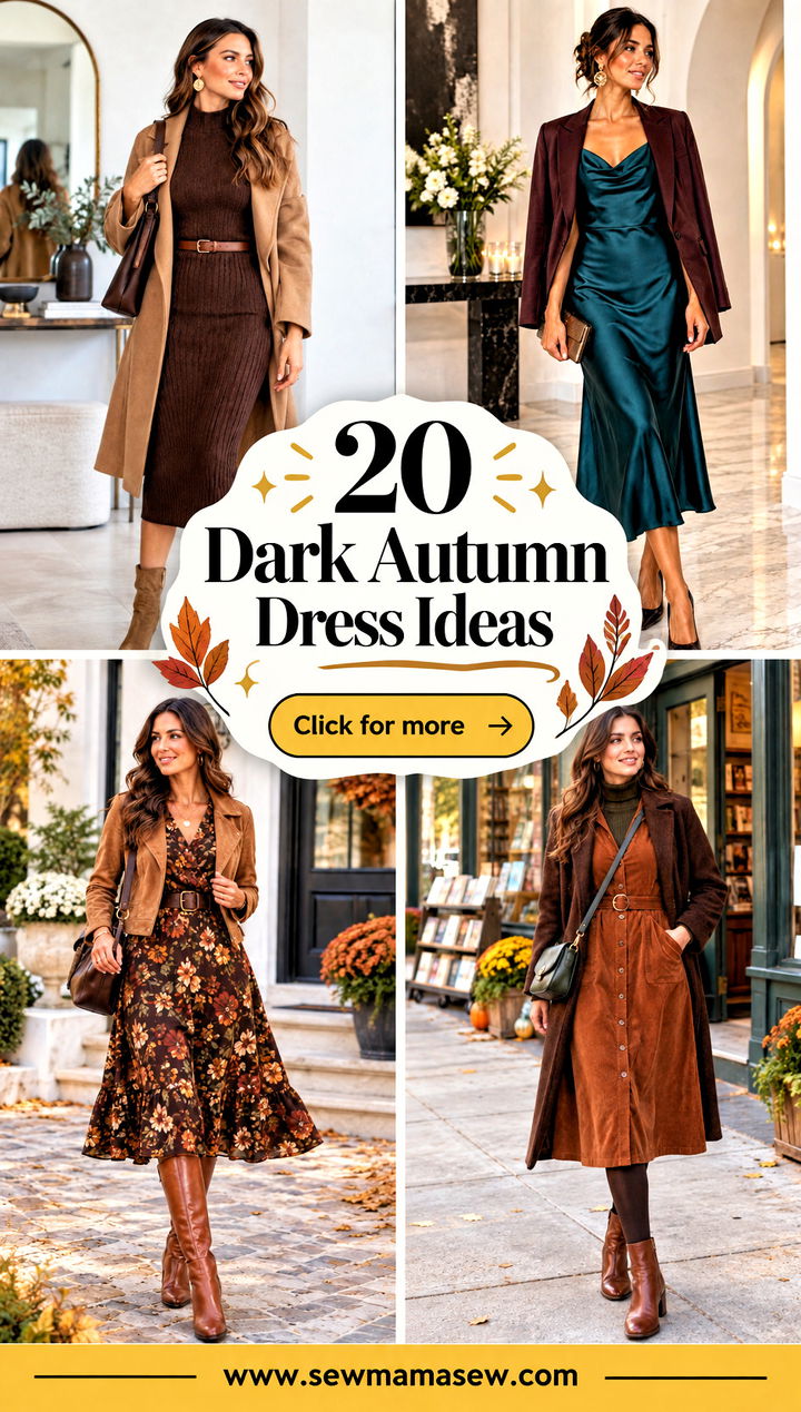 20 Dark Autumn Dress Ideas Rich Colors for Elegant Fall Days - 20 Dark Autumn Dress Ideas: Rich Colors for Elegant Fall Days
