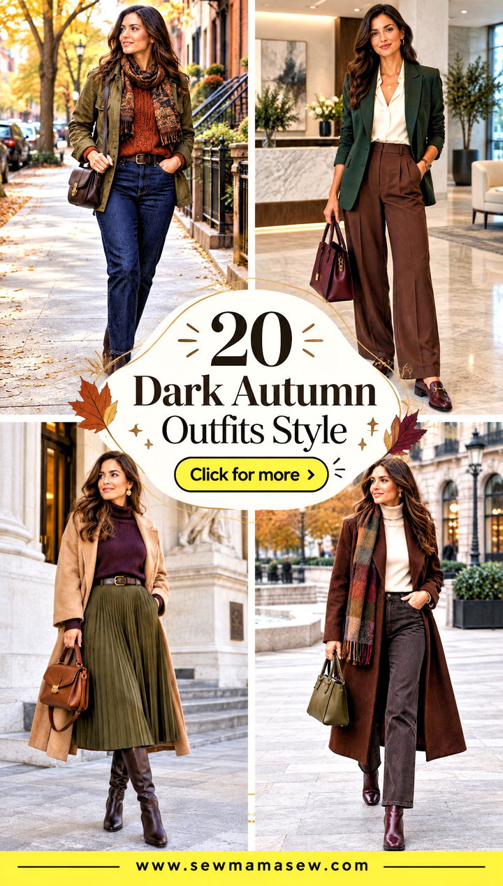 20 Dark Autumn Outfits Style Chic Ways to Wear Rich Fall Colors - 20 Dark Autumn Outfits Style: Chic Ways to Wear Rich Fall Colors