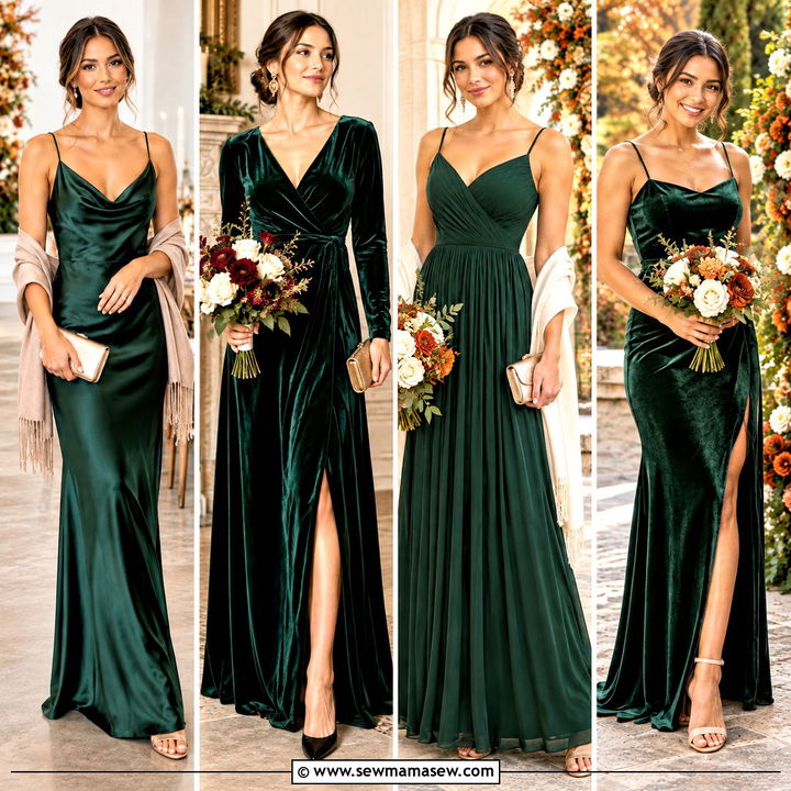 20 Dark Green Bridesmaid Dresses Fall: Elegant Wedding Picks