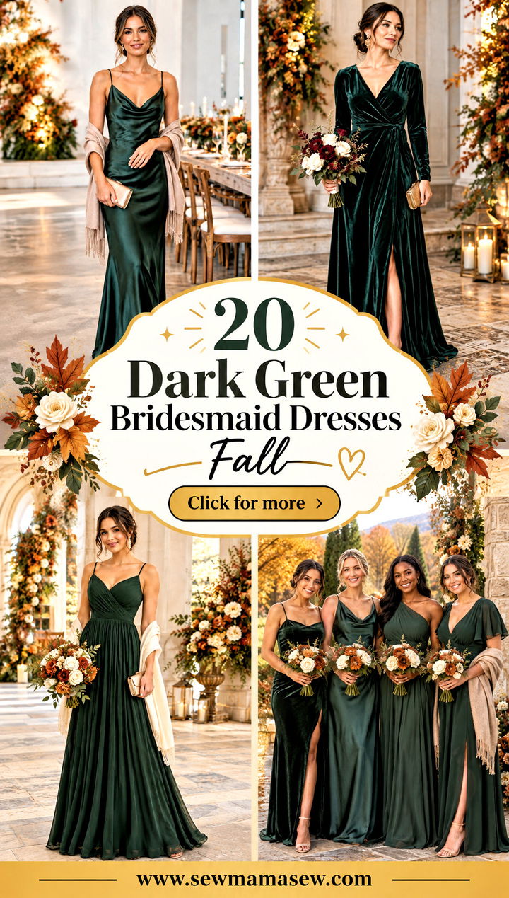 20 Dark Green Bridesmaid Dresses Fall Elegant Wedding Picks - 20 Dark Green Bridesmaid Dresses Fall: Elegant Wedding Picks