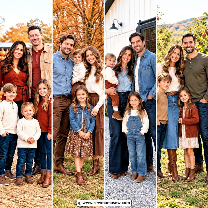 20 Denim Fall Family Photos Ideas for Cozy Outdoor Shoots