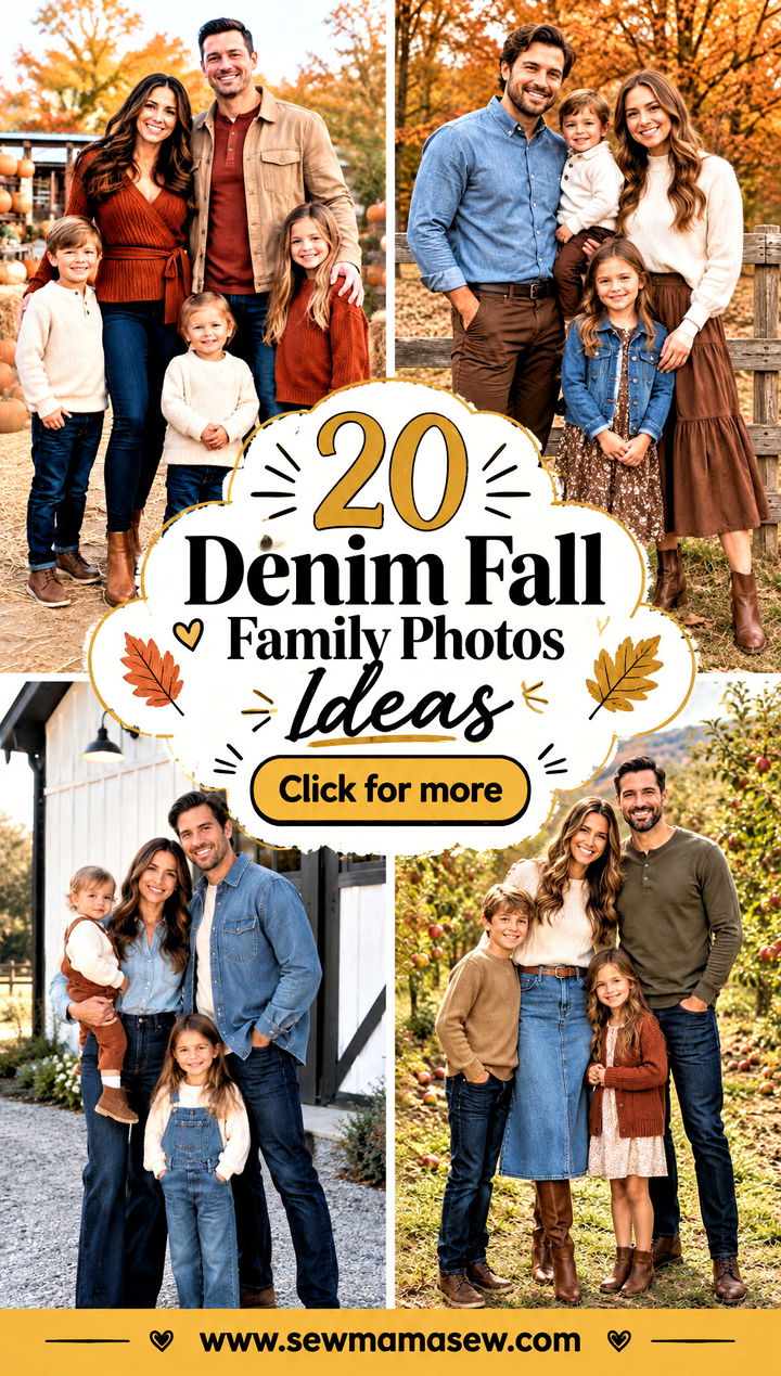 20 Denim Fall Family Photos Ideas for Cozy Outdoor Shoots - 20 Denim Fall Family Photos Ideas for Cozy Outdoor Shoots