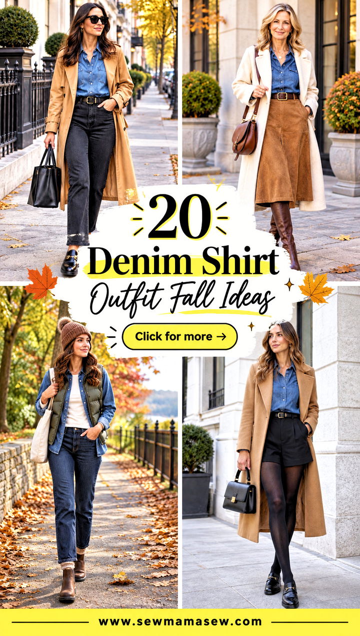 20 Denim Shirt Outfit Fall Ideas for Effortless Layering - 20 Denim Shirt Outfit Fall Ideas for Effortless Layering