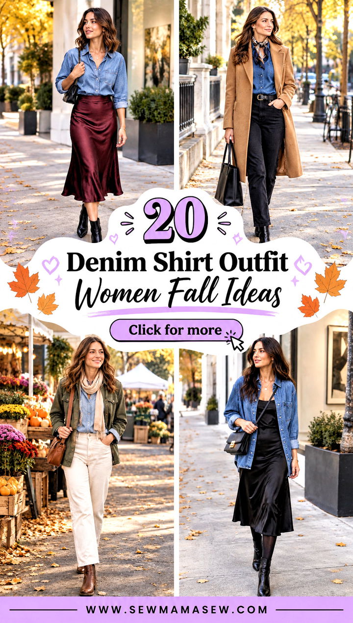 20 Denim Shirt Outfit Women Fall Ideas for Cozy Weekends - 20 Denim Shirt Outfit Women Fall Ideas for Cozy Weekends