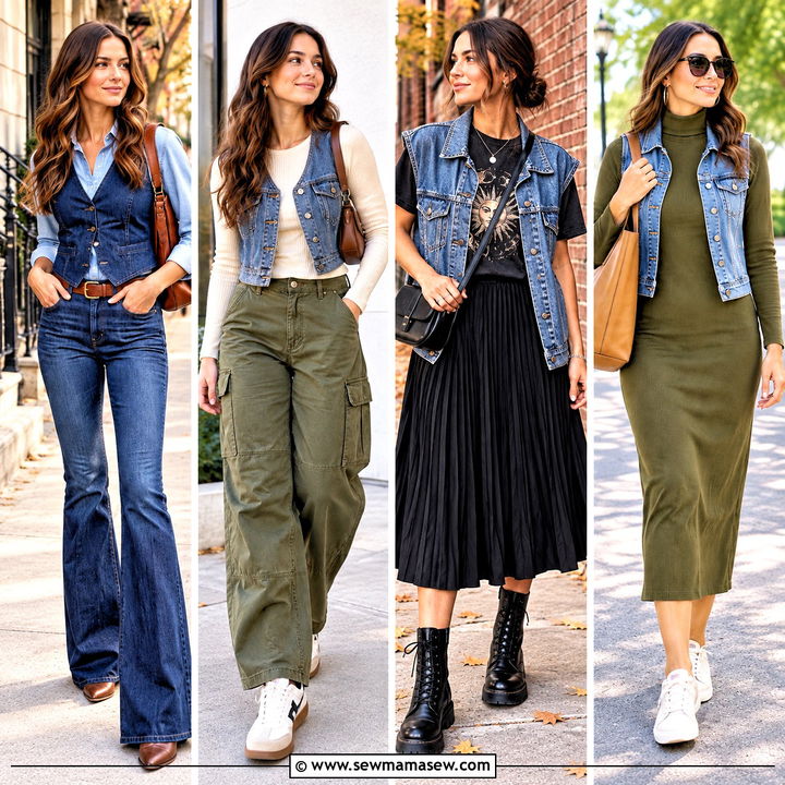 20 Denim Vest Fall Outfit Ideas for Fresh Layered Looks