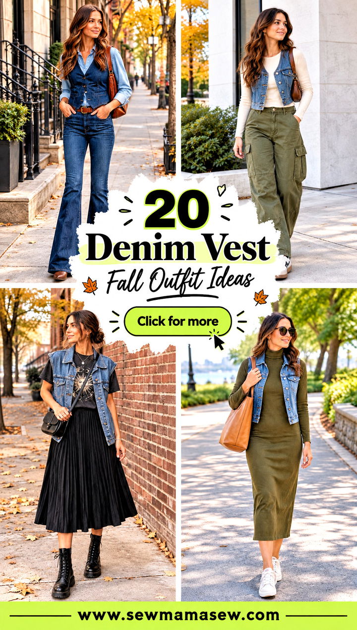20 Denim Vest Fall Outfit Ideas for Fresh Layered Looks - 20 Denim Vest Fall Outfit Ideas for Fresh Layered Looks