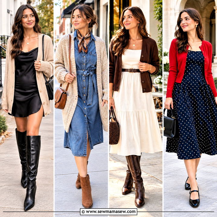 20 Dress With Cardigan Fall Ideas for Charming, Cozy Layers