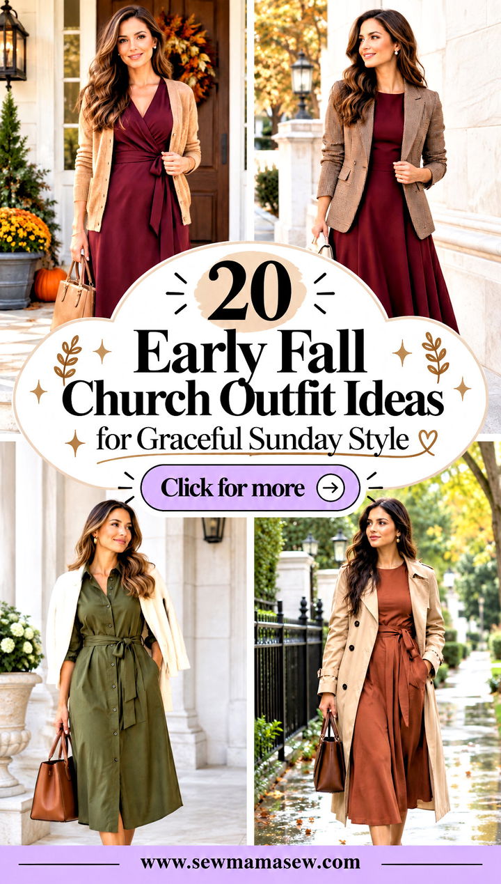 20 Early Fall Church Outfit Ideas for Graceful Sunday Style - 20 Early Fall Church Outfit Ideas for Graceful Sunday Style