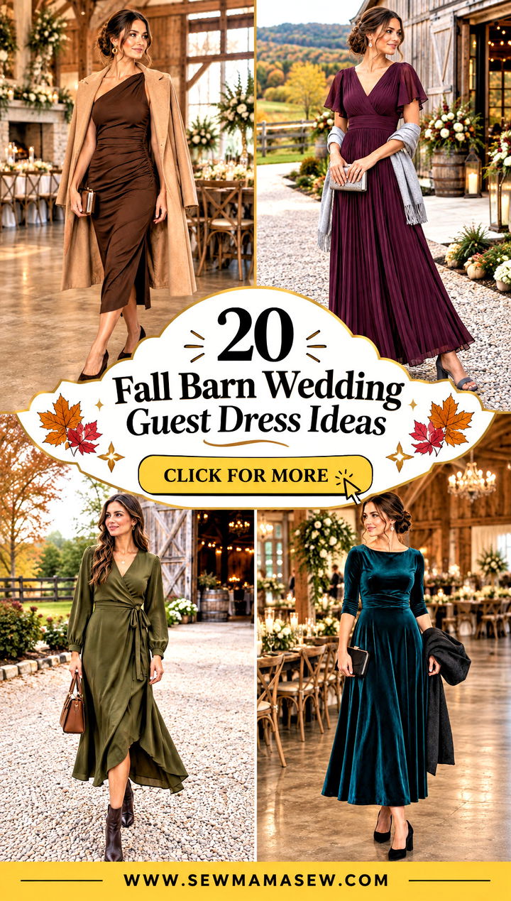 20 Fall Barn Wedding Guest Dress Ideas for Rustic Elegance - 20 Fall Barn Wedding Guest Dress Ideas for Rustic Elegance