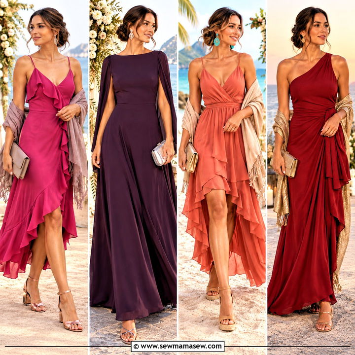 20 Fall Beach Wedding Guest Dress Ideas for Coastal Charm