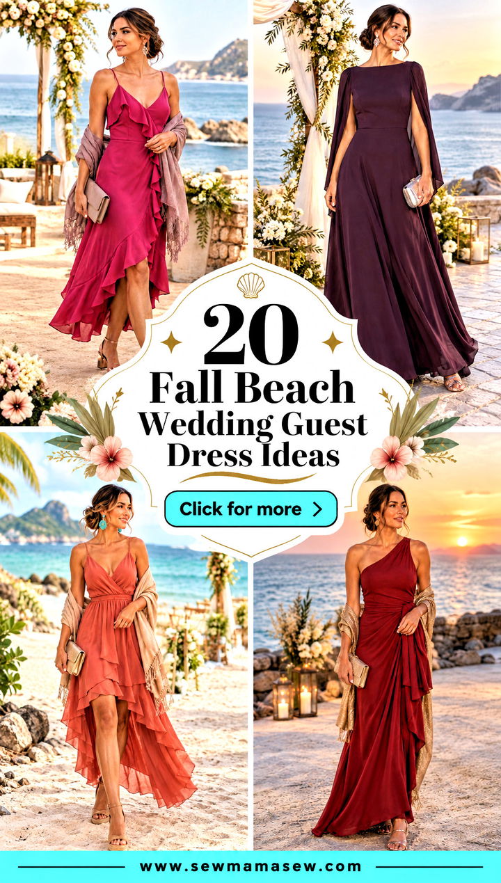 20 Fall Beach Wedding Guest Dress Ideas for Coastal Charm - 20 Fall Beach Wedding Guest Dress Ideas for Coastal Charm