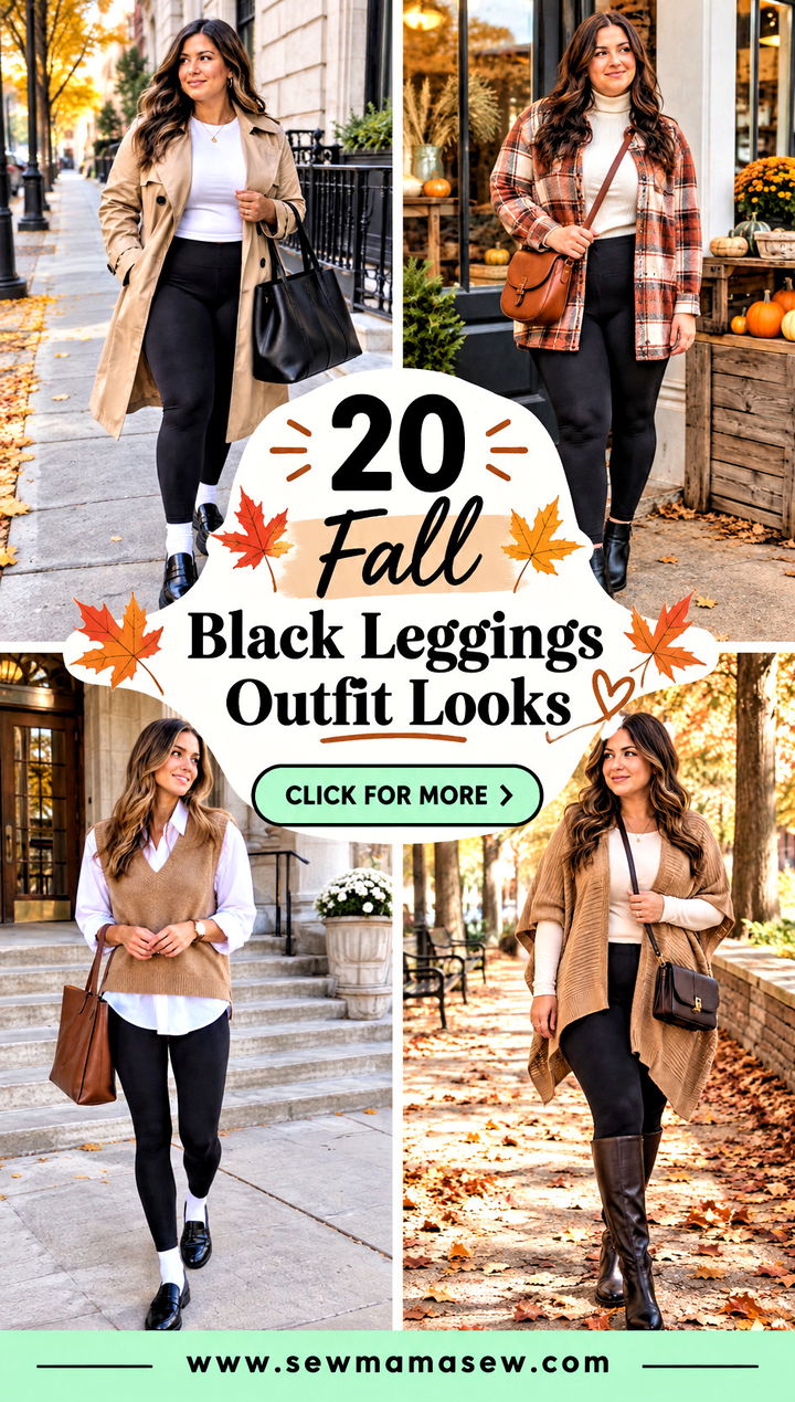 20 Fall Black Leggings Outfit Looks for Cozy Everyday Style - 20 Fall Black Leggings Outfit Looks for Cozy Everyday Style