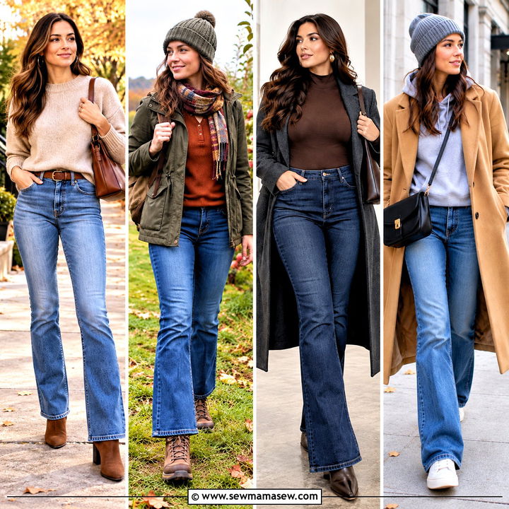 20 Fall Bootcut Jeans Outfits for Fresh, Cozy Everyday Style
