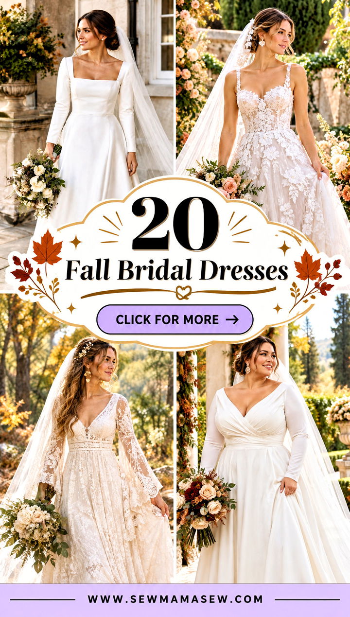 20 Fall Bridal Dresses for Romantic Autumn Wedding Style - 20 Fall Bridal Dresses for Romantic Autumn Wedding Style