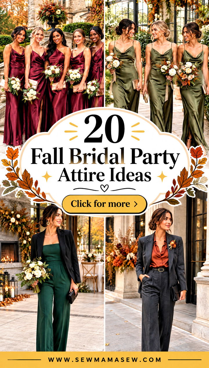 20 Fall Bridal Party Attire Ideas for a Warm Elegant Look - 20 Fall Bridal Party Attire Ideas for a Warm, Elegant Look