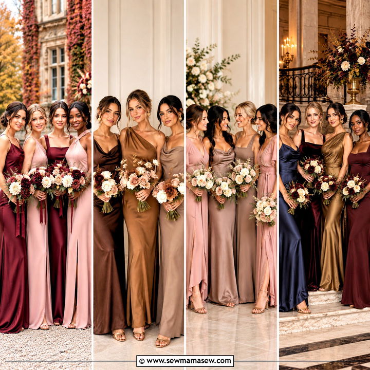 20 Fall Bridesmaid Dresses Color Palettes for Cozy Romance