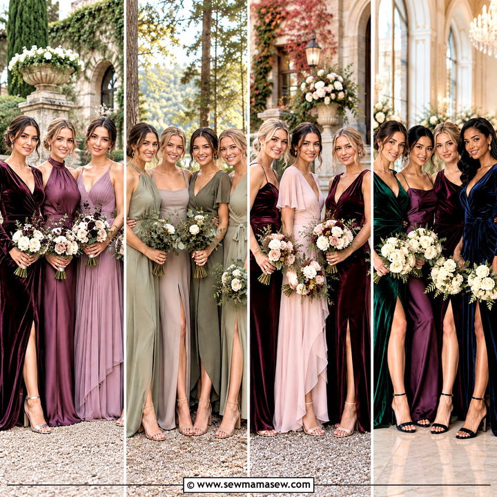20 Fall Bridesmaid Dresses Mismatched Looks for Chic Harmony