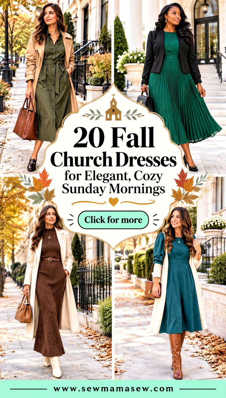 20 Fall Church Dresses for Elegant Cozy Sunday Mornings - 20 Fall Church Dresses for Elegant, Cozy Sunday Mornings