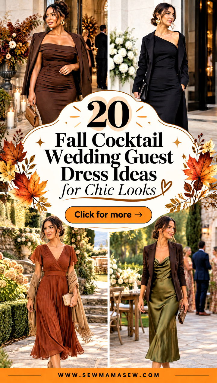 20 Fall Cocktail Wedding Guest Dress Ideas for Chic Looks - 20 Fall Cocktail Wedding Guest Dress Ideas for Chic Looks