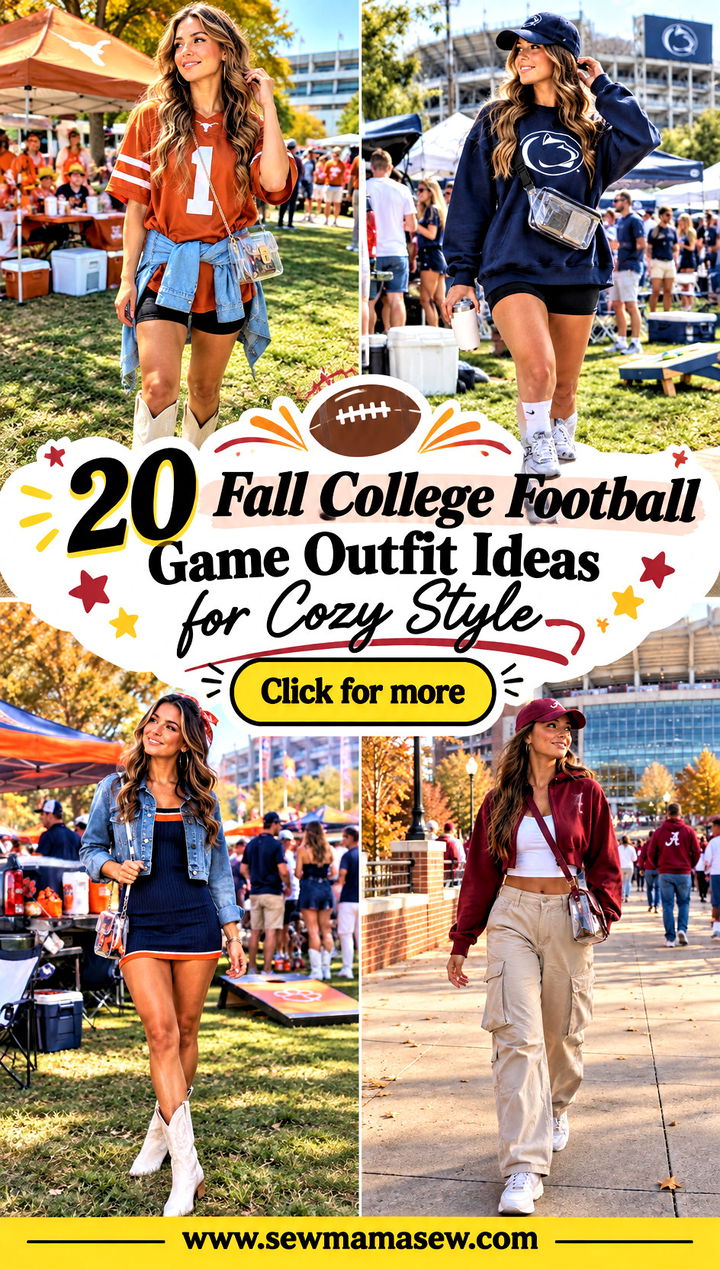 20 Fall College Football Game Outfit Ideas for Cozy Style - 20 Fall College Football Game Outfit Ideas for Cozy Style