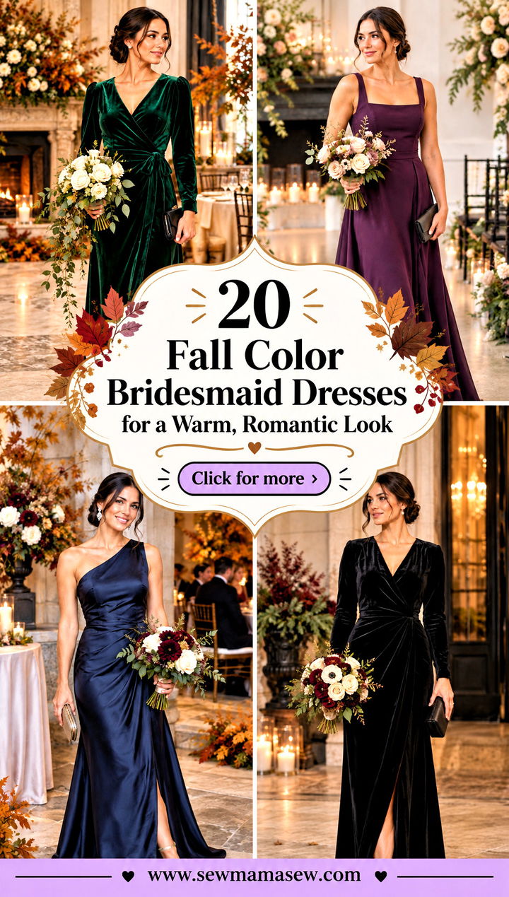 20 Fall Color Bridesmaid Dresses for a Warm Romantic Look - 20 Fall Color Bridesmaid Dresses for a Warm, Romantic Look