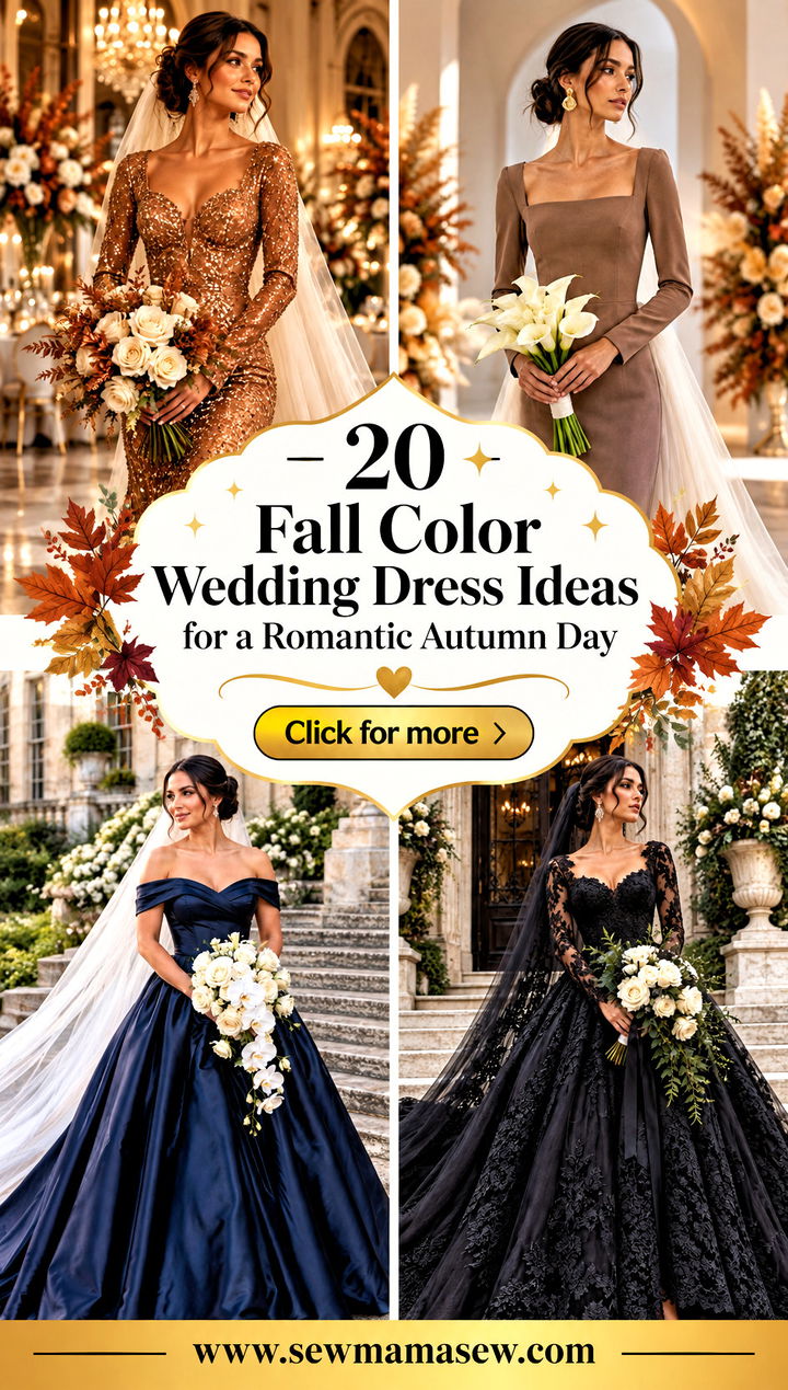 20 Fall Color Wedding Dress Ideas for a Romantic Autumn Day - 20 Fall Color Wedding Dress Ideas for a Romantic Autumn Day