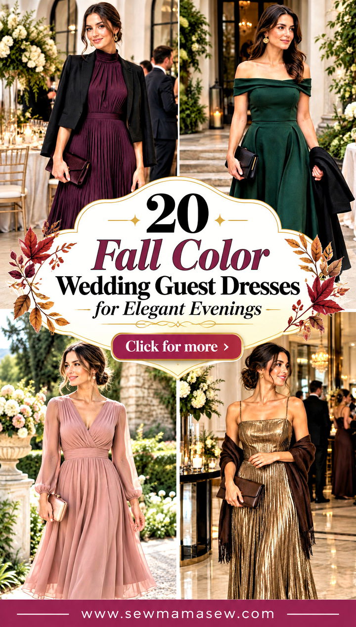 20 Fall Color Wedding Guest Dresses for Elegant Evenings - 20 Fall Color Wedding Guest Dresses for Elegant Evenings