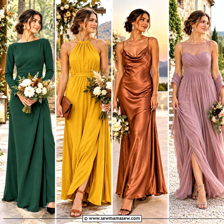 20 Fall Colored Bridesmaid Dresses for a Romantic Wedding